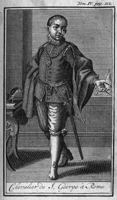 Orders of Chivalry. Knight of St. George in Rome in Italy in the 15th century. In History of military orders or knights, of the secure and routine militias of both sex, which have been established up to the present. Edition taken from Abbe Giustiniani by Unknown artist