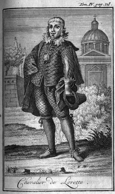 Orders of Knight. Chevalier de Lorette in France in the 16th century. In History of military orders or knights, of the secure and routine militias of both sexes, which have been established so far. Edition taken from Abbe Giustiniani, R.P.Bonani, M. Her by Unknown artist
