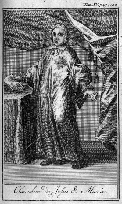 Orders of Knight. Knight of Jesus and Mary in Italy in the 17th century. In 