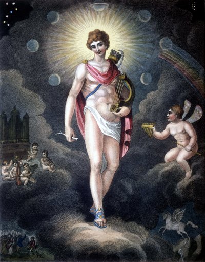 Orpheus - Engraving of the 19th century. Milan by Unknown artist