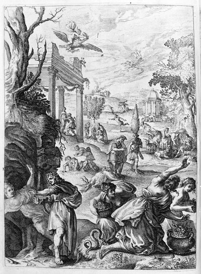 Ovid - illustration for book 15 - note by Thomas Farnaby by Unknown artist