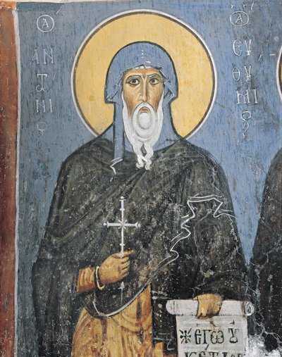Paintings of St. Anthony, Panagia Ties Asinou Church, Nikitart, Cyprus by Unknown artist