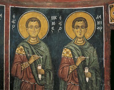 Paintings of St. Cosmas with St. Damian, Panagia Ties Asinou Church, Nikitart, Cyprus by Unknown artist