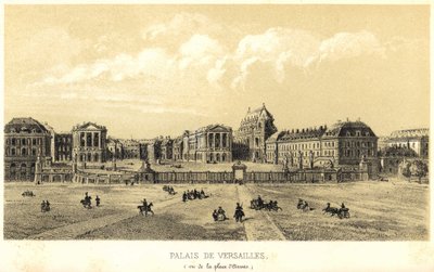 Palace of Versailles seen from the place d