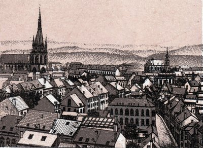 Panorama of Liege in Belgium in 
