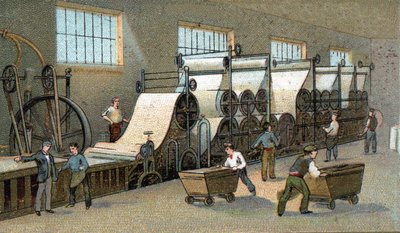 Paper production in the 19th century in France by Unknown artist