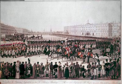 Parade of the Russian Infantry. Prints from the beginning of the 19th century by Unknown artist