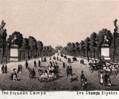 Paris, France: view of the Champs Elysees. in 