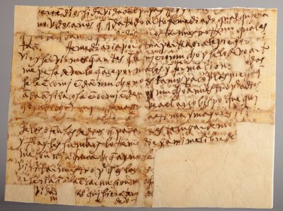 Part of a Manuscript. Letter No 96 of Saint Teresa to Her Niece Mother María Bautista. Paper. Part 1. 30th of November 1575 by Unknown artist