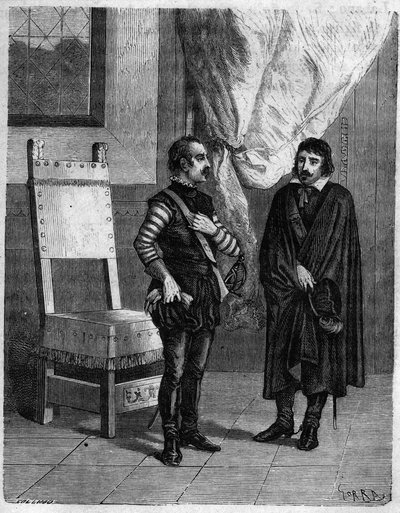 Pascal Paoli with James Boswell. In “Pasquale Paoli ossia la rotta di Pontenuovo” by F.D. Guerrazzi. 1872 by Unknown artist