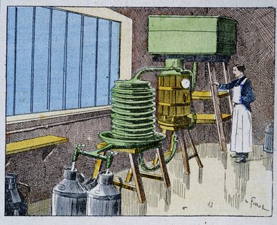 Pasteurization of milk by Unknown artist