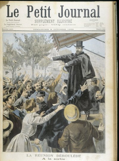 Paul Deroulede cheered by the crowd, cover in 