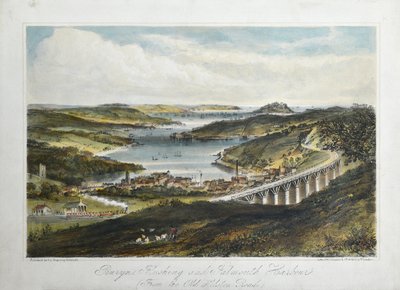 Penryn, Flushing and Falmouth Harbours (from the Old Helton Road), c.1860-80 by Unknown artist