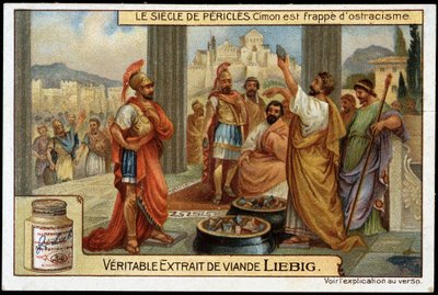 Pericles century (495-429 BC): statesman and strategy Cimon (510-449 BC) is struck with ostracism, in 461 BC by Unknown artist