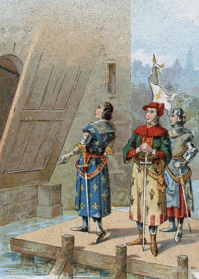 Philip VI of Valois (1293-1350), king of France in front of the castle of Broye on August 26 by Unknown artist