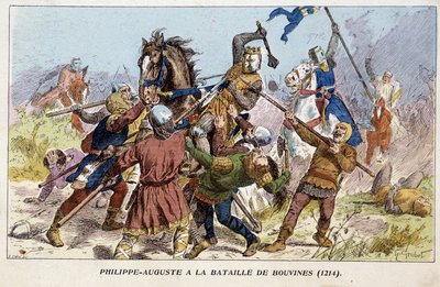 Philippe-Auguste at the Battle of Bouvines (1214) by Unknown artist