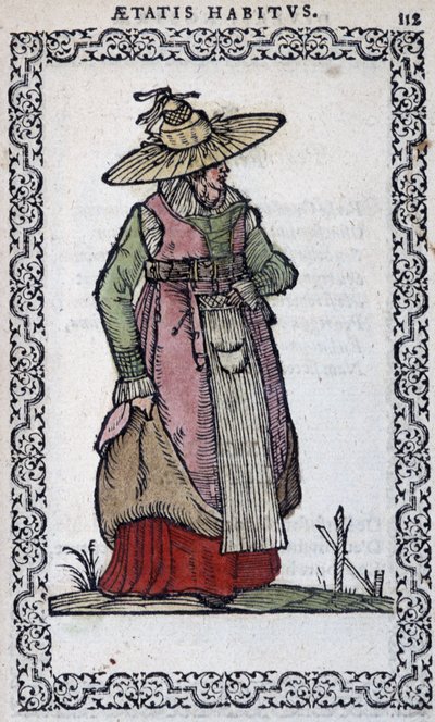 Piedmont Woman - in “Habits et effigies” by Jean Sulperius by Unknown artist