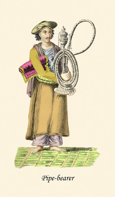 Pipe Bearer with Bong or Hookah by Unknown Artist