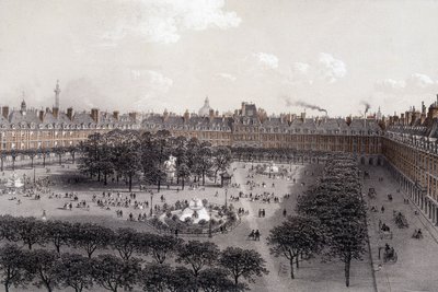Place Royale (now Place des Vosges) in Paris at the end of the 19th century by Unknown artist