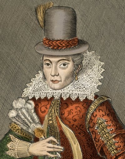 Portrait of Pocahontas (1595-1617) (or Mataoka or Amonute, then Rebecca Rolfe), Amerindian Princess by Unknown artist
