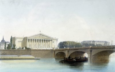 Pont de la Concorde, Lithograph of Aubrun, 19th Century by Unknown artist