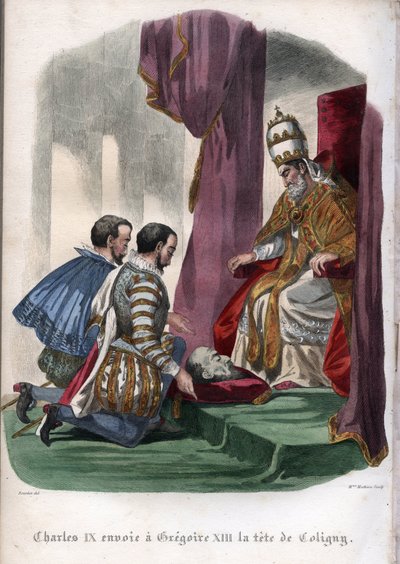 Pope Gregory XIII Receives the Head of Gaspard de Coligny by Unknown artist