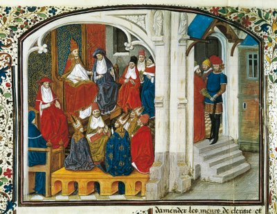 Pope Urban II announcing the First Crusade during the Council of Clermont by Unknown artist