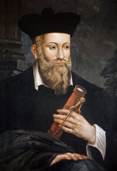 Portrait of Michel de Nostre-Dame (Nostradamus), Astrologer (1503-1566), Detail, Maison de Nostradamus, Salon de Provence, Bouches du Rhone by Unknown artist