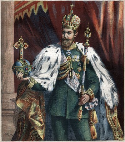 Portrait of Alexander III, Emperor of Russia (engraving of 1892) by Unknown artist