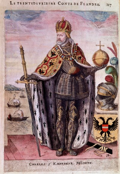 Portrait of Charles V in Thirty Second Count of Flanders by Unknown artist