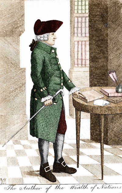 Portrait of Adam Smith (1723 - 1790), Scottish philosopher and economist by Unknown artist