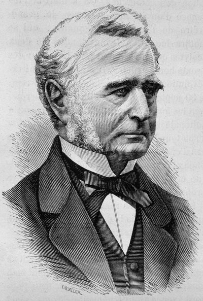 Portrait of Admiral Fourichon. 19th century engraving. by Unknown artist