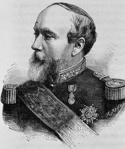 Portrait of Admiral Pothuau (1815-1882). Engraving from 