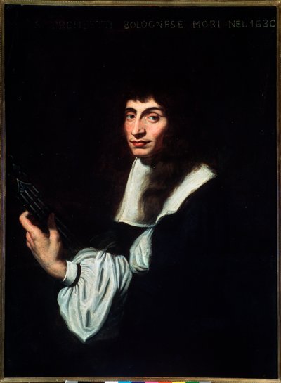 Portrait of Agostino Trombetti, Italian guitarist and singer by Unknown artist