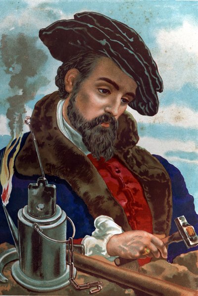 Portrait of Agricola Georg (Georgius) Bauer, known as Agricola, German mineralogist. by Unknown artist
