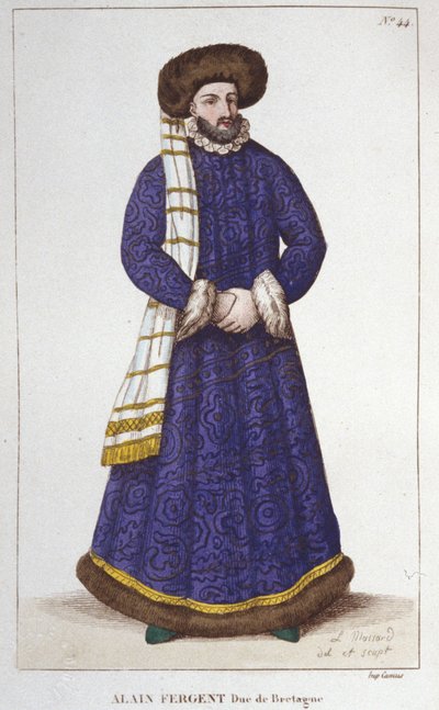 Portrait of Alain Fergent (1060-1115), Duke of Brittany by Unknown artist