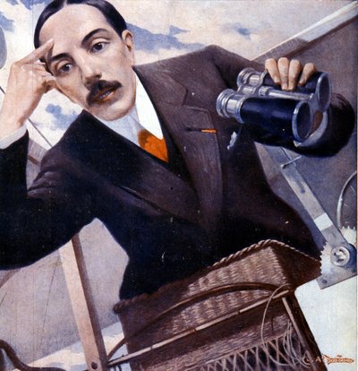 Portrait of Alberto Santos-Dumont (1873-1932), Brazilian aeronaut by Damian by Unknown artist