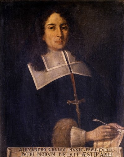Portrait of Alessandro Grandi, Italian composer by Unknown artist