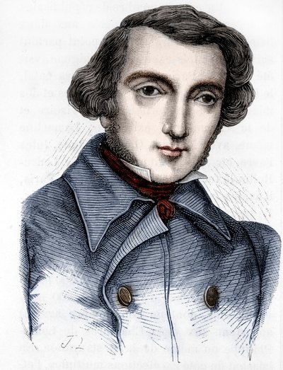 Portrait of Alexis de Tocqueville (1805-1859), French historian and politician. Engraving 19th century. by Unknown artist