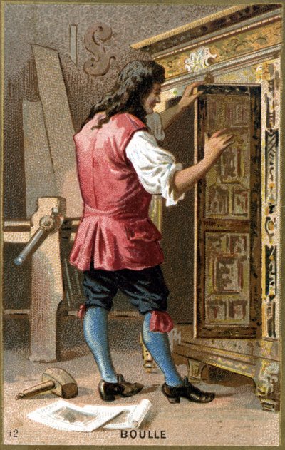 Portrait of André Charles Boulle (1642 - 1732) French cabinetmaker. Chromolithography of the 19th century by Unknown artist