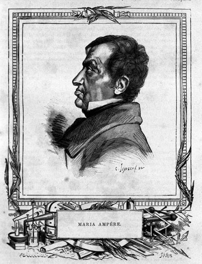 Portrait of Andre Marie Ampere (1775 - 1836) French physicist. by Unknown artist