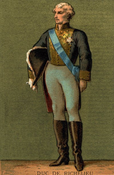 Portrait of Armand du Plessis, Duke of Richelieu (1766-1822) by Unknown artist