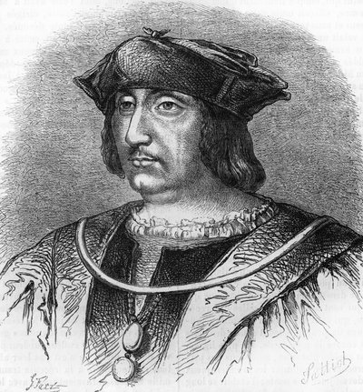Portrait of Arthus de Gouffier (1475-1519), lord of Boissy, preceptor of King Francois I. Engraving of the 19th century by Unknown artist