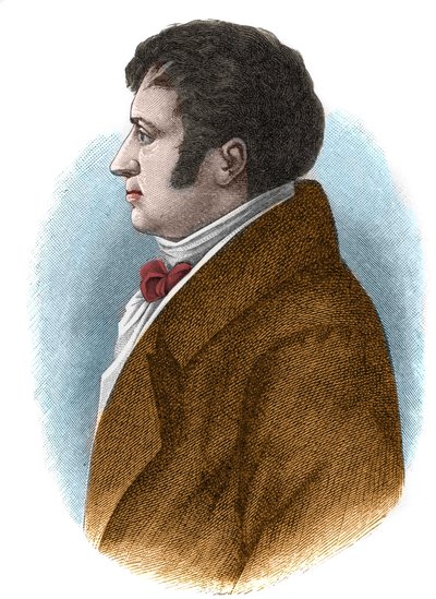 Portrait of August Wilhelm von Schlegel (1767-1845), German philosopher, critic, orientalist and translator and theorist of the romantic movement. by Unknown artist