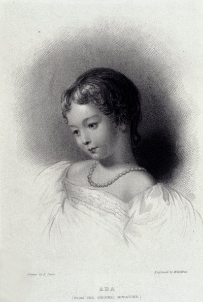Portrait of Augusta Ada Byron who became Anna Lovelace, daughter of poet George Gordon Byron by Unknown artist