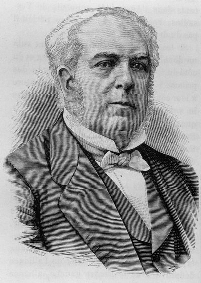 Portrait of Auguste Casimir-Périer (1811 - 1876). Engraving of the end of the 19th century in 