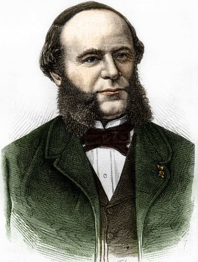 Portrait of Auguste Pouyer-Quertier (1820-1891). Engraving from the end of the 19th century by Unknown artist