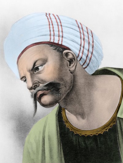 Portrait of Averroes (Ibn Rushd) - Portrait of Ibn-Rushd known as the Latin name of Averroes (1126-1198) by Unknown artist