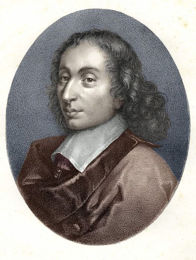 Portrait of Blaise Pascal - engraving of the 19th century. by Unknown artist