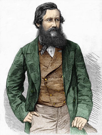 Portrait of Captain Speke, British explorer (1827 - 1864) by Unknown artist